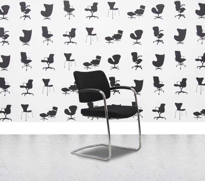 Refurbished Boss Design - Pro 2 Cantilever Chair - Black Fabric - Corporate Spec 1