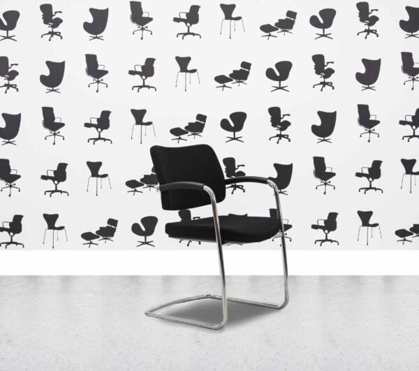 Refurbished Boss Design - Pro 2 Cantilever Chair - Black Fabric - Corporate Spec 1