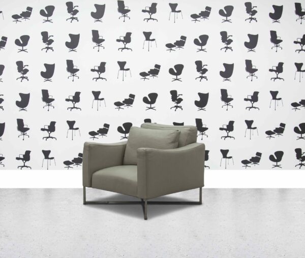 Refurbished KFF Luis Lounge Chair - Grigio Leather