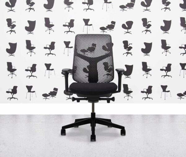 Gerenoveerde Herman Miller Verus stoel - Triflex rugleuning - Zwart - Corporate Spec
