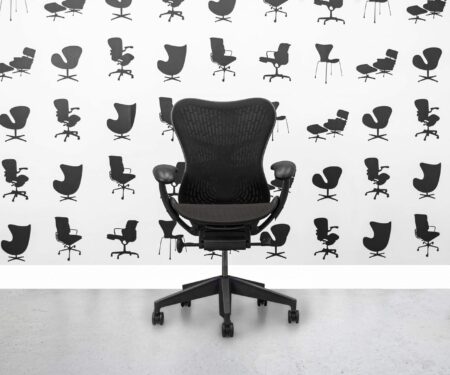 Refurbished Herman Miller Mirra 2 Fully Loaded - Black Seat and Butterfly Mesh - Corporate SPec