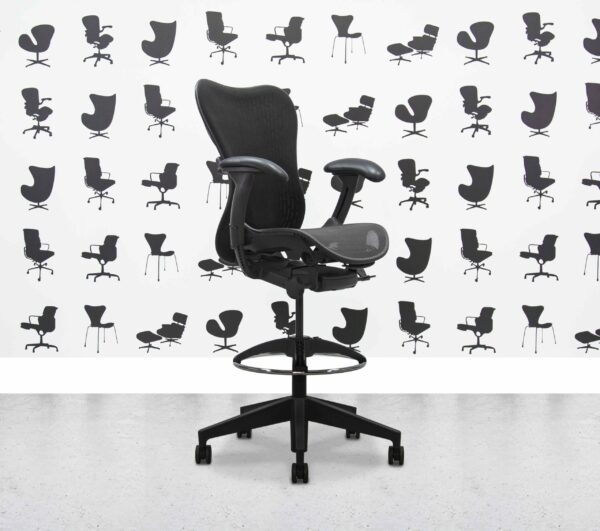 Refurbished Herman Miller Mirra 2 Fully Loaded - Stool - Black Seat and Butterfly Mesh - Corporate Spec 3
