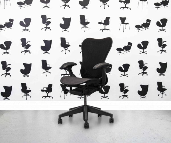 Refurbished Herman Miller Mirra 2 Fully Loaded - Black Seat and Butterfly Mesh - Corporate SPec 1