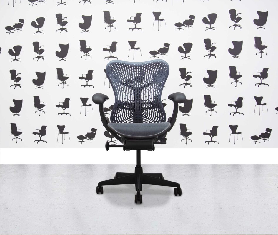 Refurbished Herman Miller Classic Mirra FULL SPEC 4D - Blue Back - Blue Seat - Corporate Spec