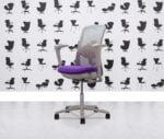 Refurbished HAG SoFi 7500 Task Chair - Purple Fabric Seat and Grey Mesh Back - Corporate Spec 1