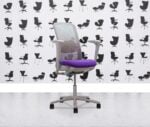 Refurbished HAG SoFi 7500 Task Chair - Purple Fabric Seat and Grey Mesh Back - Corporate Spec 3