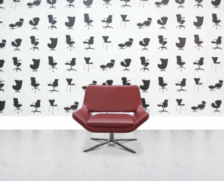 Refurbished B&B Italia Metropolitan Armchair - Red Leather - Corporate Spec