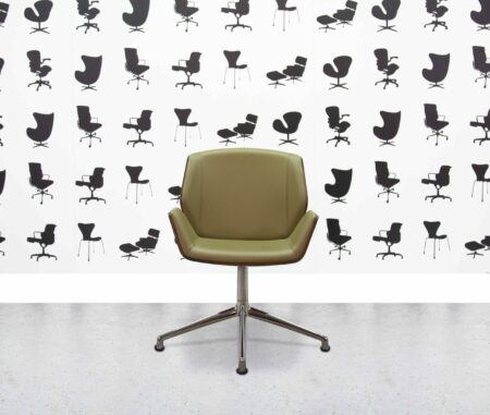 Refurbished Boss Design - Kruze Swivel Chair - Hazelnut Leather - Walnut Frame - Corporate SPec