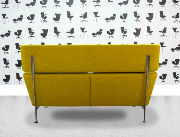 Refurbished Vitra Suita 2-Seater with Head Section - Yellow Body - Green Cusion - Corporate Spec 2