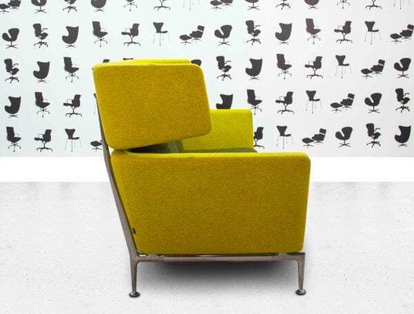 Refurbished Vitra Suita 2-Seater with Head Section - Yellow Body - Green Cusion - Corporate Spec 3