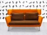 Refurbished Vitra Suita 2-Seater with Head Section - Orange Body - Brown Cusion - Corporate Spec