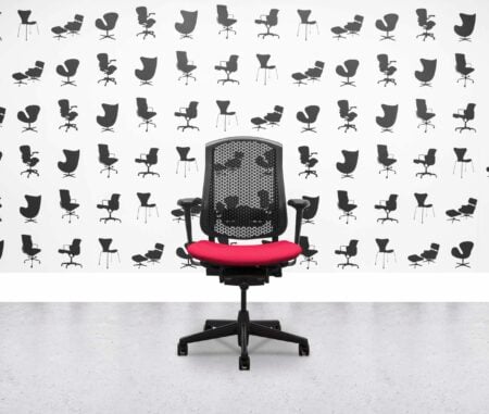 Refurbished Herman Miller Celle Chair - Black Frame - Belize Fabric Seat - Corporate Spec