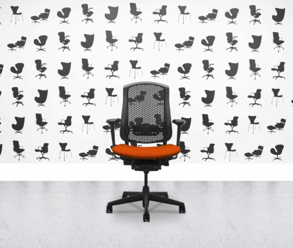 Refurbished Herman Miller Celle Chair - Black Frame - Lobster Fabric Seat - Corporate Spec