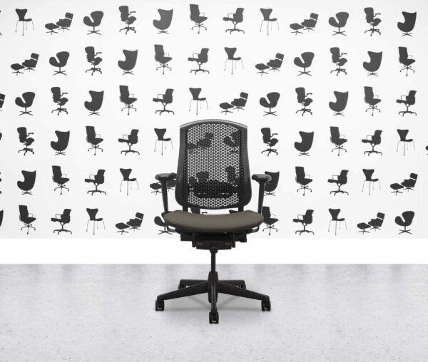 Refurbished Herman Miller Celle Chair - Black Frame - Sombrero Fabric Seat - Corporate Spec