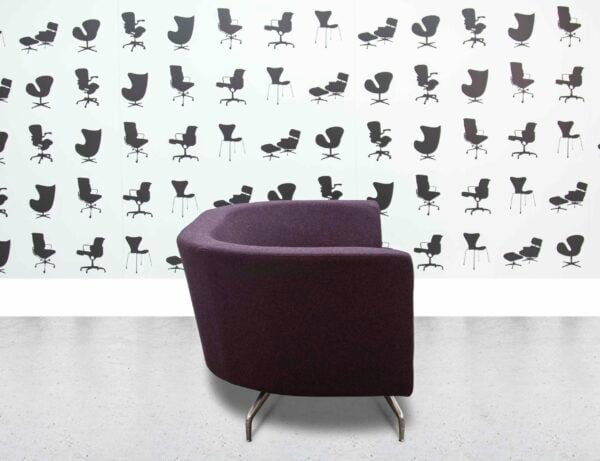 Refurbished Orangebox Cwtch 2-Seater Lounge Sofa - Purple Fabric - Corporate Spec 1