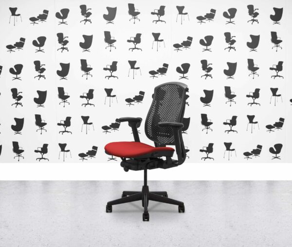 Refurbished Herman Miller Celle Chair - Black Frame - Calypso Fabric Seat - Corporate Spec 1