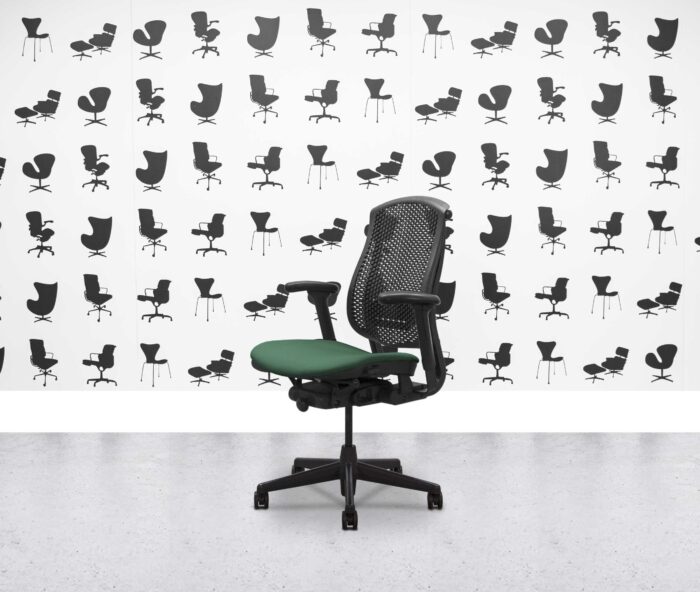 Refurbished Herman Miller Celle Chair - Black Frame - Taboo Fabric Seat - Corporate Spec 1