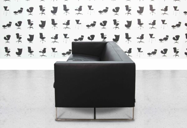 Refurbished Minotti Klee 3-Seater Sofa - Black Leather - Corporate Spec 1