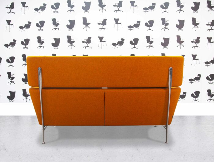 Refurbished Vitra Suita 2-Seater with Head Section - Orange Body - Brown Cusion - Corporate Spec 2