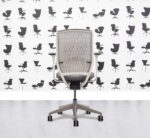 Refurbished Senator Evolve V2 Office Chair - Full Spec - White Frame - Grey Mesh - Blizzard - Corporate Spec 2