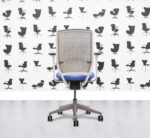 Refurbished Senator Evolve V2 Office Chair - Full Spec - White Frame - Grey Mesh - Bluebell - Corporate Spec 2