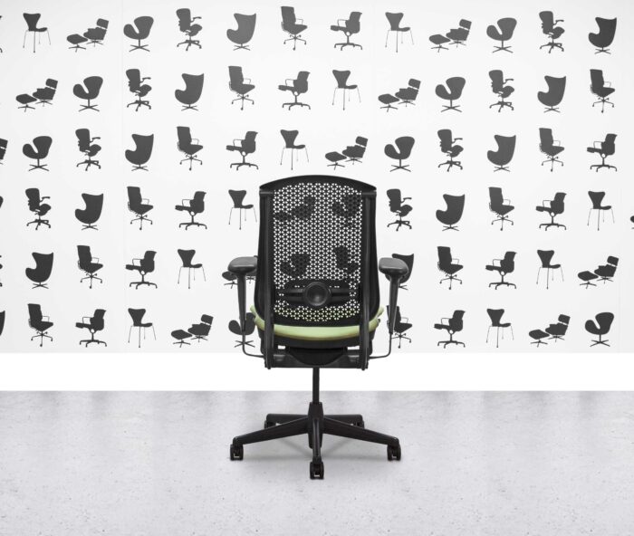 Refurbished Herman Miller Celle Chair - Black Frame - Apple Fabric Seat - Corporate Spec 2