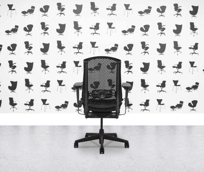 Refurbished Herman Miller Celle Chair - Black Frame - Black Fabric Seat - Corporate SPec 2