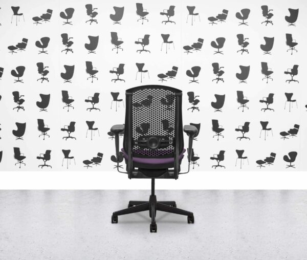 Refurbished Herman Miller Celle Chair - Black Frame - Tarot Fabric Seat - Corporate Spec 2