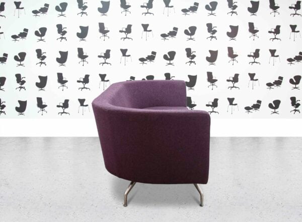 Refurbished Orangebox Cwtch 3-Seater Lounge Sofa - Purple Fabric