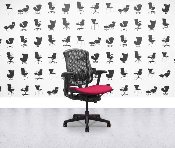 Refurbished Herman Miller Celle Chair - Black Frame - Belize Fabric Seat - Corporate Spec 3