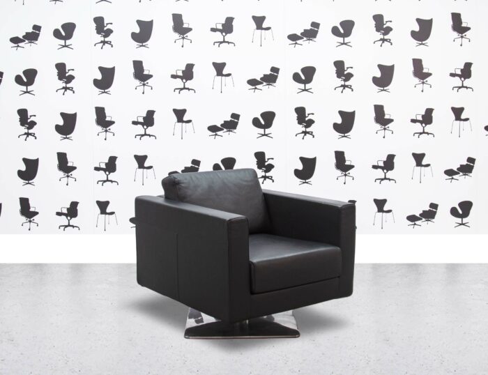 Refurbished Vitra Park Armchair - Black Leather - Corporate Spec 3