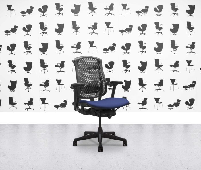 Refurbished Herman Miller Celle Chair - Black Frame - Costa Fabric Seat - Corporate Spec 3