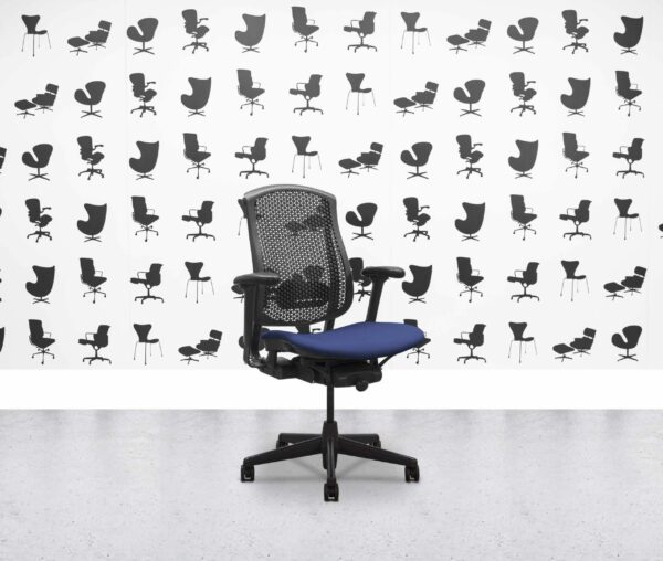 Refurbished Herman Miller Celle Chair - Black Frame - Costa Fabric Seat - Corporate Spec 3