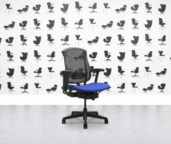 Refurbished Herman Miller Celle Chair - Black Frame - Curacao Fabric Seat - Corporate Spec 3
