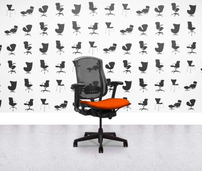 Refurbished Herman Miller Celle Chair - Black Frame - Lobster Fabric Seat - Corporate Spec 3