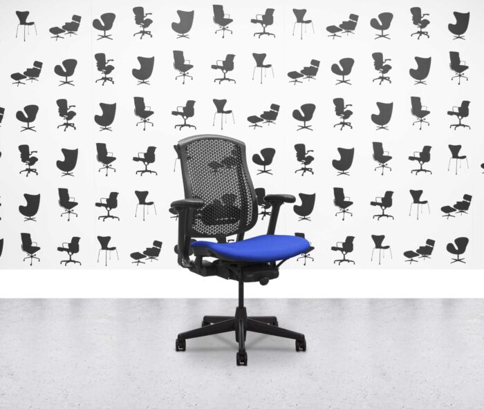 Refurbished Herman Miller Celle Chair - Black Frame - Scuba Fabric Seat - Corporate Spec 3