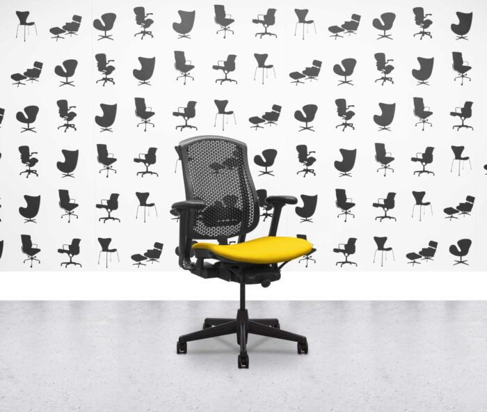 Refurbished Herman Miller Celle Chair - Black Frame - Solano Fabric Seat - Corporate Spec 3