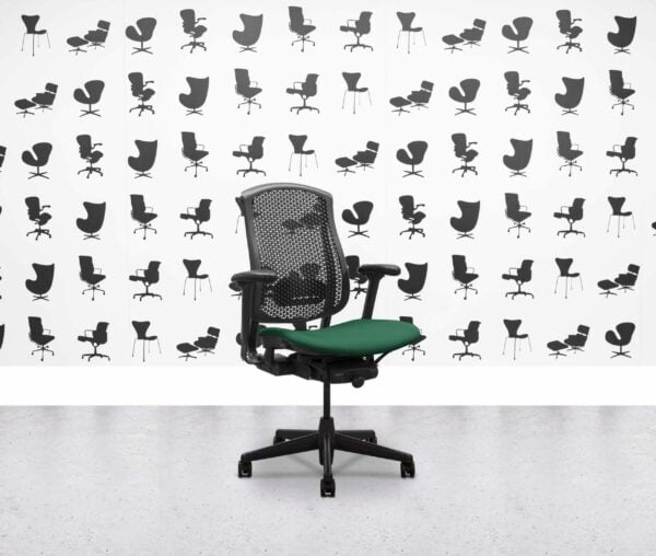 Refurbished Herman Miller Celle Chair - Black Frame - Taboo Fabric Seat - Corporate Spec 3