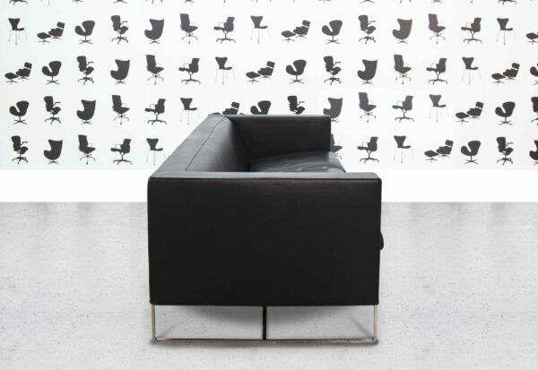 Refurbished Minotti Klee 3-Seater Sofa - Black Leather - Corporate Spec 3