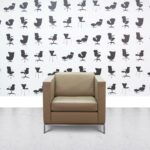 Refurbished Walter Knoll Foster 501 Armchair - Nougat Brown Leather - Corporate Spec