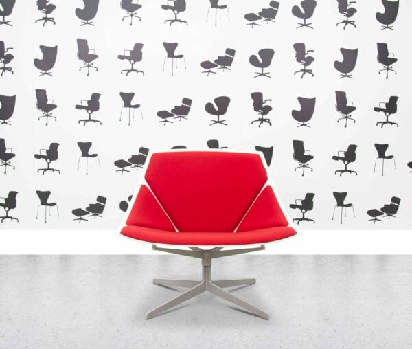 Fritz Hansen Space Lounge by Jehs+Laub - Red Fabric - Corporate Spec