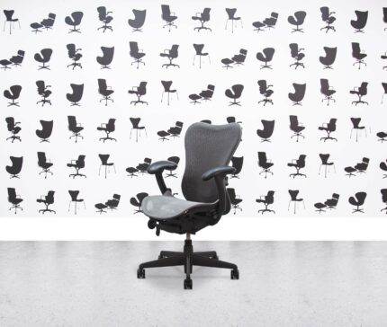 Refurbished Herman Miller Mirra 2 - Full Spec - Grey Butterfly Back - Grey Mesh Seat and Frame - Corporate Spec 1