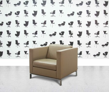 Refurbished Walter Knoll Foster 501 Armchair - Nougat Brown Leather - Corporate Spec 1