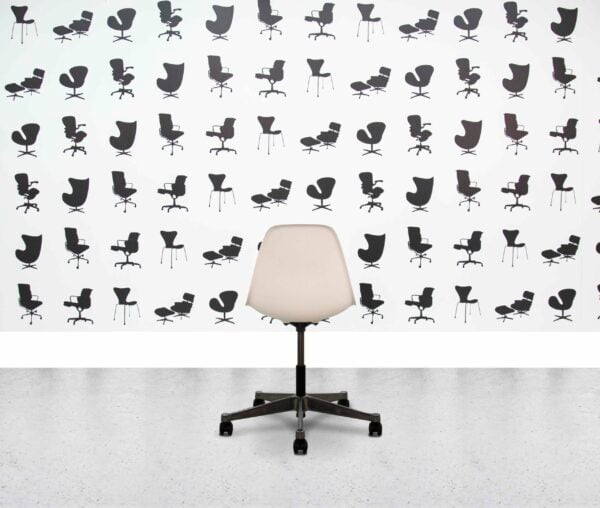 Refurbished Vitra Eames Plastic Side Chair PSCC - White Shell - Corporate SPec 2
