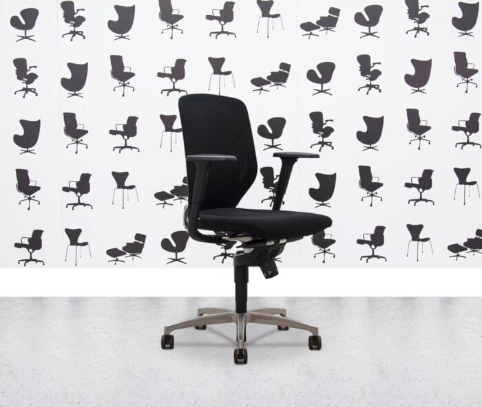 Refurbished Wilkhahn IN Task Chair - Mesh Back - Black Fabric - Corporate Spec 3