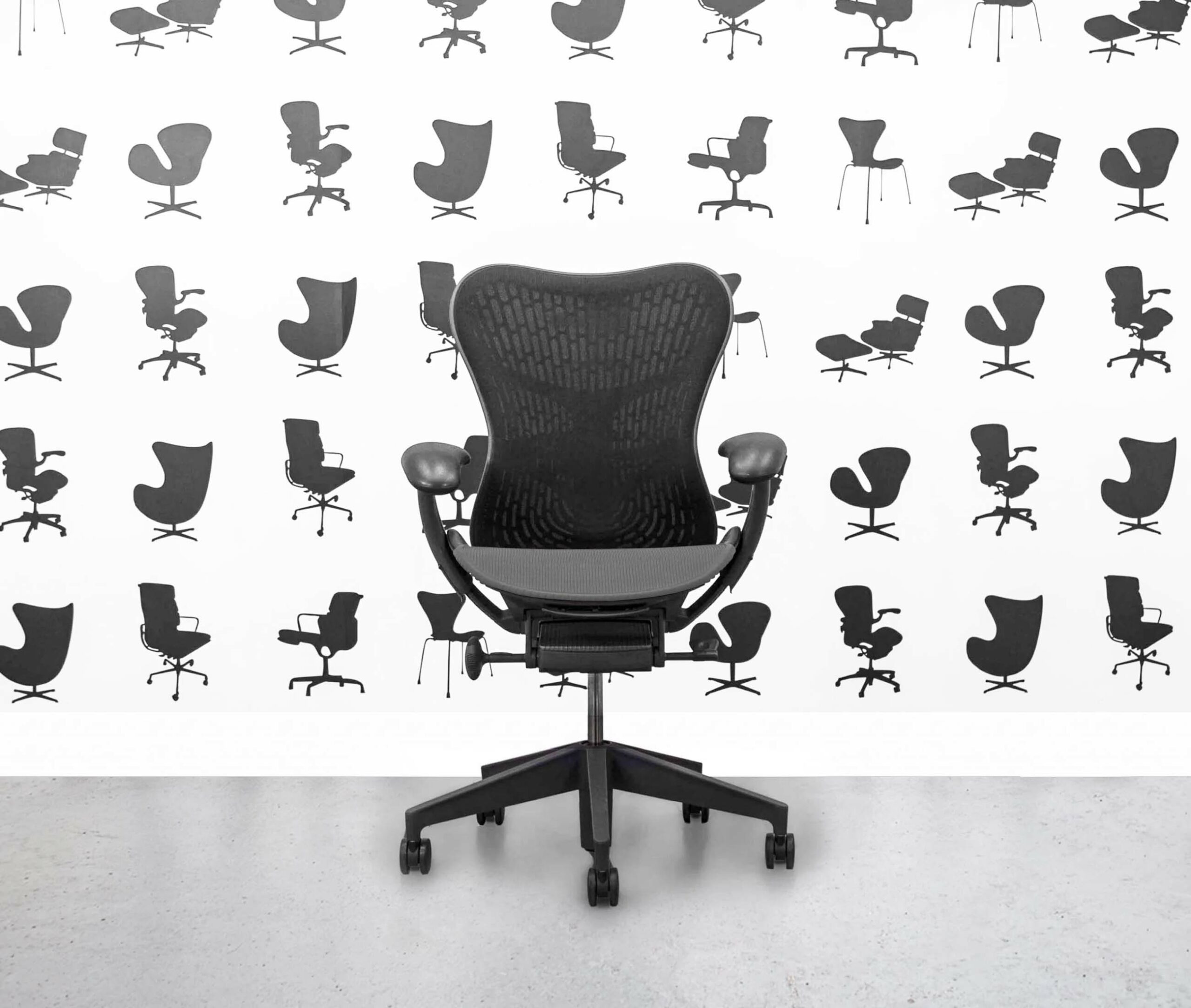 refurbished herman miller mirra 2 grey mesh seat black butterfly mesh back no forward tilt refurbished herman miller mirra 2 grey mesh seat black butterfly mesh back no forward tilt