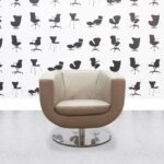 Refurbished B&B Italia Tulip Armchair - Alpha371 Cream Leather - Corporate Spec