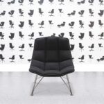 refurbished walter knoll lounge chair by jehs+laub grey fabric