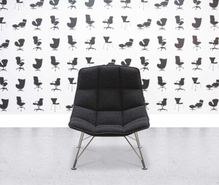 refurbished walter knoll lounge chair by jehs+laub grey fabric