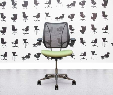 refurbished humanscale liberty task chair polished aluminium apple seat